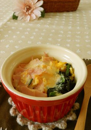 ほうれん草といり卵のココット♫-レシピのメイン写真