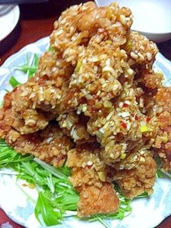 から揚げに合う!ピリ辛ねぎソース-レシピのメイン写真