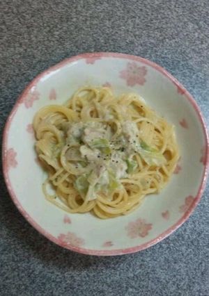 簡単♡春キャベツとツナのクリームパスタ-レシピのメイン写真