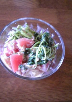 レンジでチン！豆苗ツナサラダ！-レシピのメイン写真