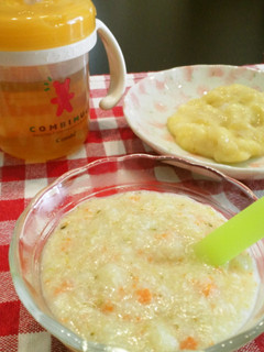 炊飯器で簡単離乳食チキンと野菜のリゾット-レシピのメイン写真
