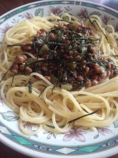 うまぁ〜!高菜と納豆のスパゲッティ-レシピのメイン写真