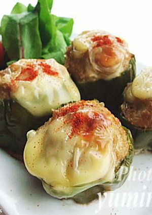 ピーマン肉詰めチーズ焼き-レシピのメイン写真