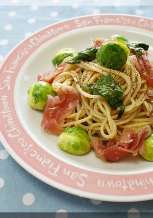 * 春の芽キャベツ＆生ハムのパスタ♪-レシピのメイン写真