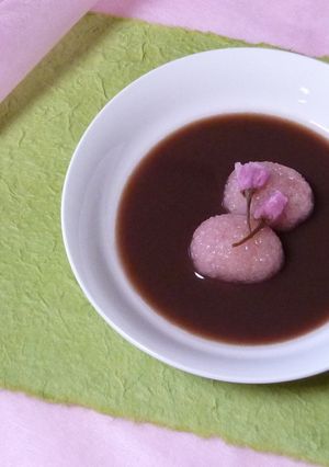 桜の季節のおしるこ-レシピのメイン写真