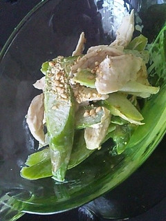 むね肉とアスパラのゴママヨ和え-レシピのメイン写真