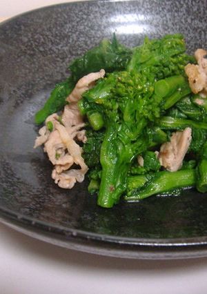 菜の花と豚肉の簡単いため~-レシピのメイン写真