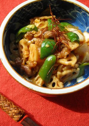蓮根シャキっと♪豚キム甘酢あん-レシピのメイン写真