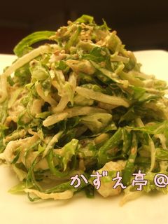 簡単!レタス×ささみ胡麻マスタードサラダ-レシピのメイン写真