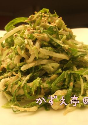 簡単！レタス×ささみ胡麻マスタードサラダ-レシピのメイン写真