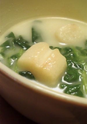 ほうれん草とお麩のチーズ味噌汁-レシピのメイン写真