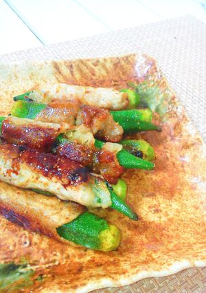 オクラの豚肉巻き♡カリっと焼き-レシピのメイン写真