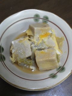 白菜と高野豆腐の煮物(玉子とじ)-レシピのメイン写真