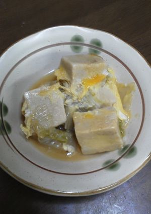 白菜と高野豆腐の煮物（玉子とじ）-レシピのメイン写真