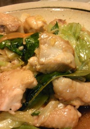 かなるンちの塩麹春キャベツと鶏肉の炒め物-レシピのメイン写真