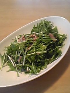 【混ぜるだけ!】水菜のシャキシャキサラダ-レシピのメイン写真