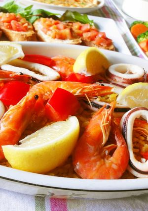炊飯器で簡単＊海老とイカのパエリア-レシピのメイン写真