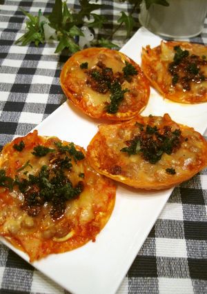韓国風☆餃子の皮で作る納豆キムチピザ☆-レシピのメイン写真