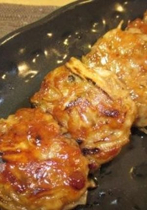 豚小間でごぼうつくねの照り焼き-レシピのメイン写真