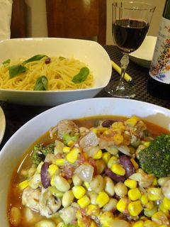 豆がたくさん鶏のトマト煮!-レシピのメイン写真