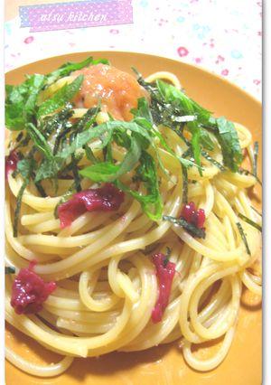 ✿‥明太子梅パスタ‥✿-レシピのメイン写真