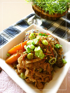 豚バラと茄子の生姜ごま風味の煮物-レシピのメイン写真