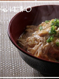 【農家のレシピ】エノキと長ネギの玉子丼-レシピのメイン写真