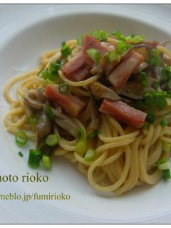 *茸とベーコンの醤油クリームパスタ*-レシピのメイン写真