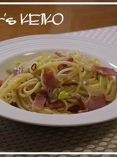 長ネギとベーコンのペペロンチーノ-レシピのメイン写真
