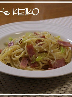 長ネギとベーコンのペペロンチーノ-レシピのメイン写真