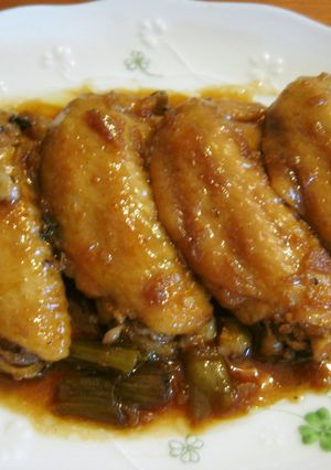 ルクエで時短の手羽先煮-レシピのメイン写真