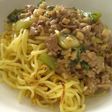 青梗菜とひき肉のあんかけ焼きそば