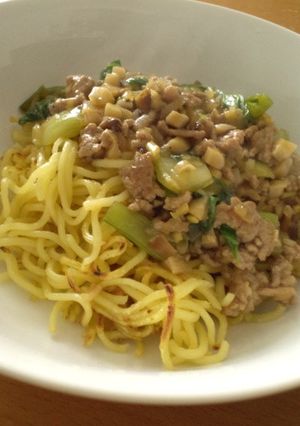 青梗菜とひき肉のあんかけ焼きそば-レシピのメイン写真