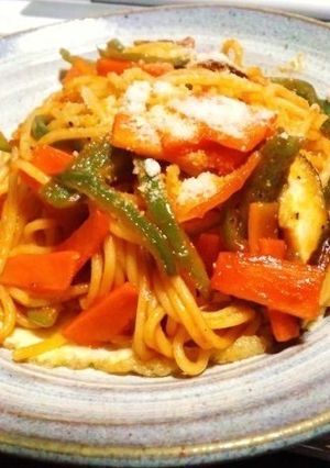 昔なつかしナポリタン（卵敷いてます）-レシピのメイン写真