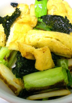ネギと油揚げと韓国のり！-レシピのメイン写真