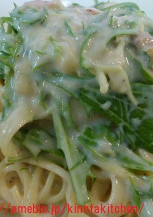 ホワイトソース缶で超簡単クリームパスタ！-レシピのメイン写真