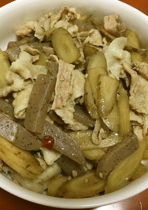 我んとこの、豚ごぼう煮-レシピのメイン写真