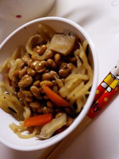 切干大根の煮物・納豆和え-レシピのメイン写真