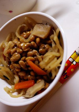 切干大根の煮物・納豆和え-レシピのメイン写真