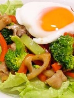 生姜照り焼きおかずサラダ-レシピのメイン写真