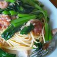 梅と小松菜のさっぱりパスタ