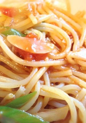 きのことねぎのトマトペペロンチーノ-レシピのメイン写真