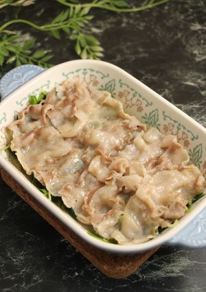 レンジで簡単！巻かない豚バラ豆苗-レシピのメイン写真