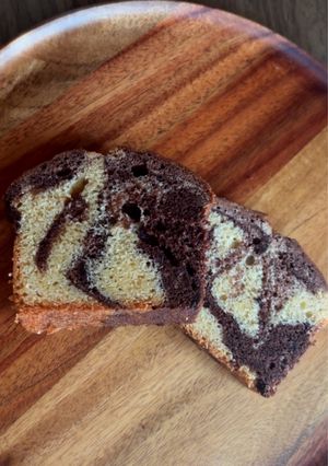 ココアのマーブルパウンドケーキ-レシピのメイン写真