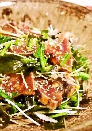 鰹のタタキと菜の花のサラダ-レシピのメイン写真