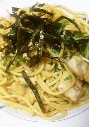 ♪鶏肉と水菜たっぷりパスタ♪-レシピのメイン写真