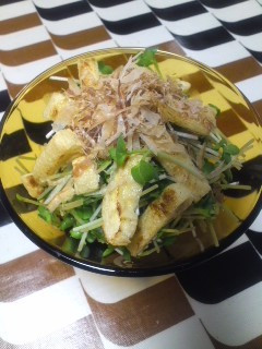 かいわれと焼き油揚げのサラダ-レシピのメイン写真