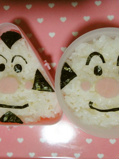 キャラ弁 おむすびまんとこむすびまん-レシピのメイン写真