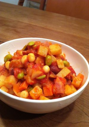 ★お豆とたっぷり野菜のトマト煮★-レシピのメイン写真