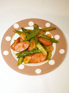 アスパラとウインナーのカレー炒め-レシピのメイン写真